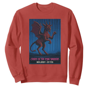 Jersey Devil Sweatshirt Creep Of The Pine Barrens New Jersey Est 1735 TS12 Red Print Your Wear