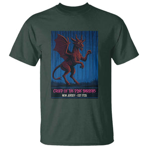 Jersey Devil T Shirt Creep Of The Pine Barrens New Jersey Est 1735 TS12 Dark Forest Green Print Your Wear
