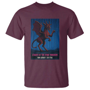 Jersey Devil T Shirt Creep Of The Pine Barrens New Jersey Est 1735 TS12 Maroon Print Your Wear