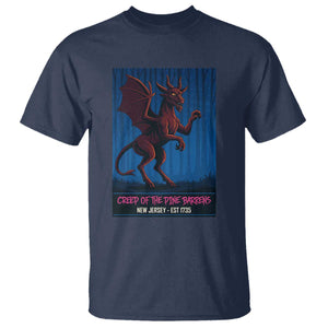 Jersey Devil T Shirt Creep Of The Pine Barrens New Jersey Est 1735 TS12 Navy Print Your Wear