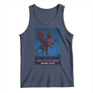 Jersey Devil Tank Top Creep Of The Pine Barrens New Jersey Est 1735 TS12 Navy Print Your Wear
