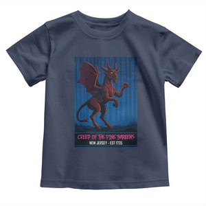 Jersey Devil Toddler T Shirt Creep Of The Pine Barrens New Jersey Est 1735 TS12 Navy Print Your Wear