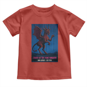 Jersey Devil Toddler T Shirt Creep Of The Pine Barrens New Jersey Est 1735 TS12 Red Print Your Wear