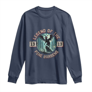 Jersey Devil Long Sleeve Shirt Cryptid Gift Legend Of The Pine Barrens TS12 Navy Print Your Wear