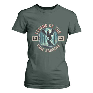 Jersey Devil T Shirt For Women Cryptid Gift Legend Of The Pine Barrens TS12 Dark Forest Green Print Your Wear
