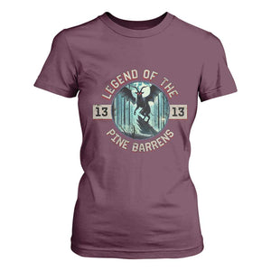 Jersey Devil T Shirt For Women Cryptid Gift Legend Of The Pine Barrens TS12 Maroon Print Your Wear