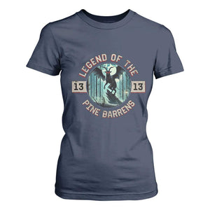 Jersey Devil T Shirt For Women Cryptid Gift Legend Of The Pine Barrens TS12 Navy Print Your Wear