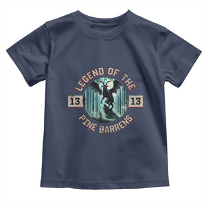 Jersey Devil Toddler T Shirt Cryptid Gift Legend Of The Pine Barrens TS12 Navy Print Your Wear
