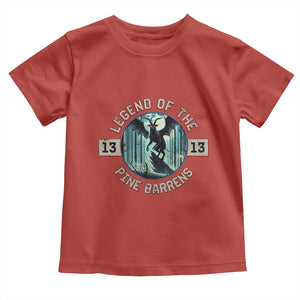 Jersey Devil Toddler T Shirt Cryptid Gift Legend Of The Pine Barrens TS12 Red Print Your Wear