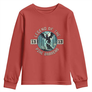 Jersey Devil Youth Sweatshirt Cryptid Gift Legend Of The Pine Barrens TS12 Red Print Your Wear