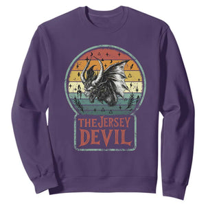 The Jersey Devil Sweatshirt Retro Vintage New Jersey Cryptid TS12 Purple Print Your Wear