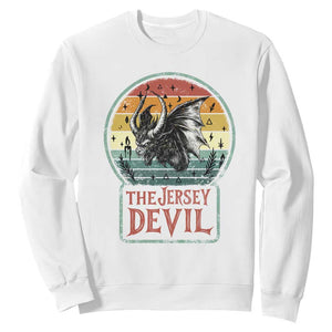 The Jersey Devil Sweatshirt Retro Vintage New Jersey Cryptid TS12 White Print Your Wear