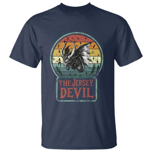 The Jersey Devil T Shirt Retro Vintage New Jersey Cryptid TS12 Navy Print Your Wear