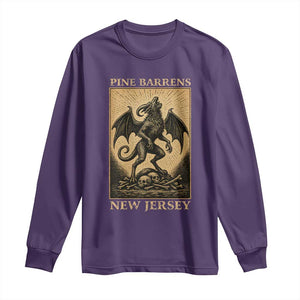 Jersey Devil Long Sleeve Shirt Gothic Horror Gift Pine Barrens New Jersey TS12 Purple Print Your Wear