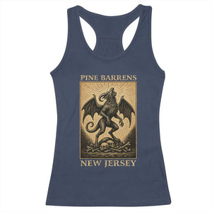 Jersey Devil Racerback Tank Top Gothic Horror Gift Pine Barrens New Jersey TS12 Navy Print Your Wear