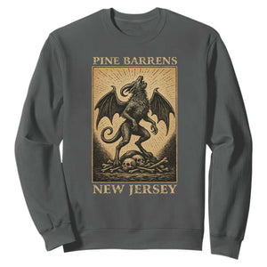 Jersey Devil Sweatshirt Gothic Horror Gift Pine Barrens New Jersey TS12 Dark Heather Print Your Wear