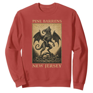 Jersey Devil Sweatshirt Gothic Horror Gift Pine Barrens New Jersey TS12 Red Print Your Wear