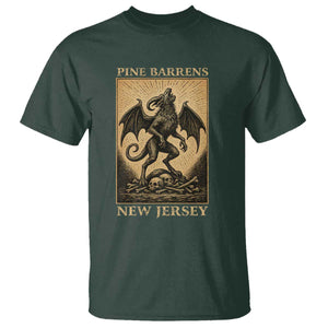 Jersey Devil T Shirt Gothic Horror Gift Pine Barrens New Jersey TS12 Dark Forest Green Print Your Wear
