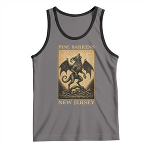 Jersey Devil Tank Top Gothic Horror Gift Pine Barrens New Jersey TS12 Deep Heather Black Print Your Wear