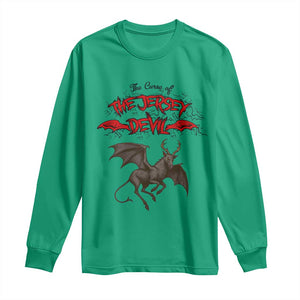 Jersey Devil Long Sleeve Shirt The Curse Of The Cryptid Gothic Horror Gift TS12 Irish Green Print Your Wear
