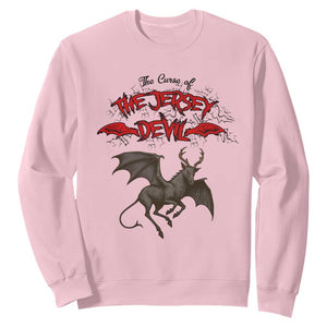 Jersey Devil Sweatshirt The Curse Of The Cryptid Gothic Horror Gift TS12 Light Pink Print Your Wear