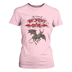 Jersey Devil T Shirt For Women The Curse Of The Cryptid Gothic Horror Gift TS12 Light Pink Print Your Wear