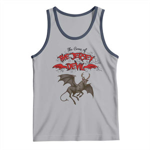 Jersey Devil Tank Top The Curse Of The Cryptid Gothic Horror Gift TS12 Athletic Heather Navy Print Your Wear