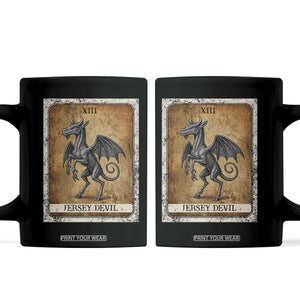 Jersey Devil Coffee Mug Horror Tarot Card Urban Legends Gift TS12 Black Print Your Wear