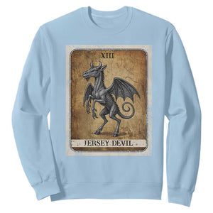 Jersey Devil Sweatshirt Horror Tarot Card Urban Legends Gift TS12 Light Blue Print Your Wear