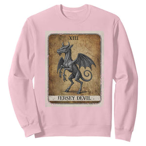 Jersey Devil Sweatshirt Horror Tarot Card Urban Legends Gift TS12 Light Pink Print Your Wear