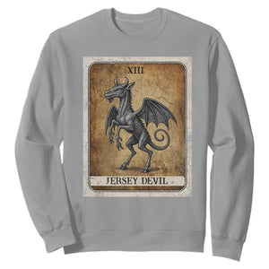 Jersey Devil Sweatshirt Horror Tarot Card Urban Legends Gift TS12 Sport Gray Print Your Wear
