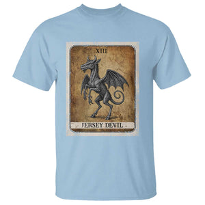 Jersey Devil T Shirt Horror Tarot Card Urban Legends Gift TS12 Light Blue Print Your Wear