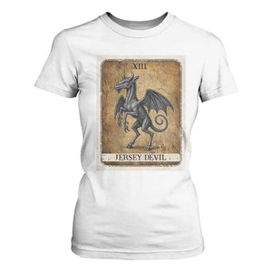 Jersey Devil T Shirt For Women Horror Tarot Card Urban Legends Gift TS12 White Print Your Wear