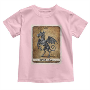 Jersey Devil Toddler T Shirt Horror Tarot Card Urban Legends Gift TS12 Light Pink Print Your Wear