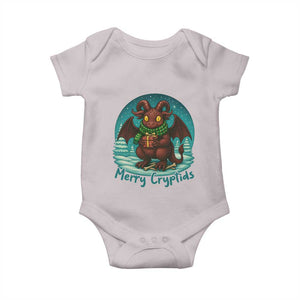 Jersey Devil Baby Onesie Merry Cryptidmas Funny Christmas Gift TS12 Ice Gray Print Your Wear