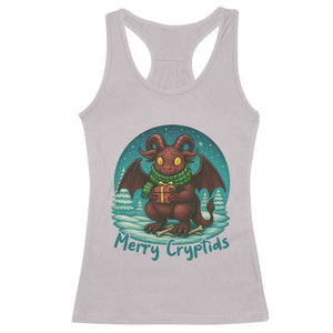 Jersey Devil Racerback Tank Top Merry Cryptidmas Funny Christmas Gift TS12 Ice Gray Print Your Wear