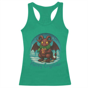 Jersey Devil Racerback Tank Top Merry Cryptidmas Funny Christmas Gift TS12 Irish Green Print Your Wear