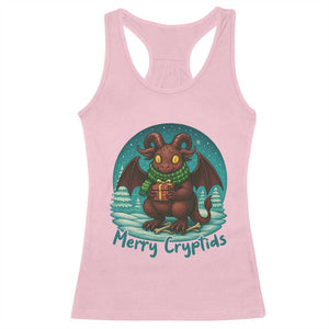 Jersey Devil Racerback Tank Top Merry Cryptidmas Funny Christmas Gift TS12 Light Pink Print Your Wear