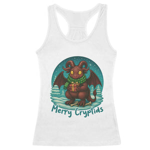 Jersey Devil Racerback Tank Top Merry Cryptidmas Funny Christmas Gift TS12 White Print Your Wear