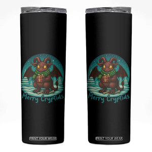 Jersey Devil Skinny Tumbler Merry Cryptidmas Funny Christmas Gift TS12 Black Print Your Wear