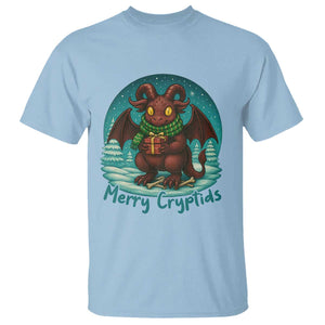 Jersey Devil T Shirt Merry Cryptidmas Funny Christmas Gift TS12 Light Blue Print Your Wear