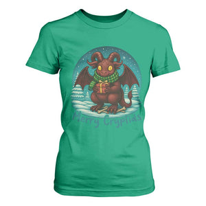 Jersey Devil T Shirt For Women Merry Cryptidmas Funny Christmas Gift TS12 Irish Green Print Your Wear