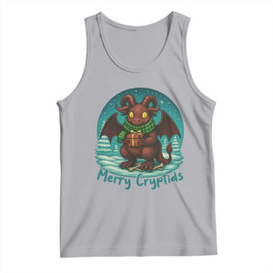 Jersey Devil Tank Top Merry Cryptidmas Funny Christmas Gift TS12 Athletic Heather Print Your Wear