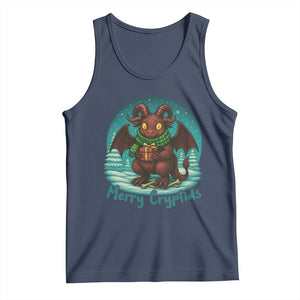 Jersey Devil Tank Top Merry Cryptidmas Funny Christmas Gift TS12 Navy Print Your Wear