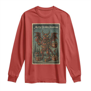 Jersey Devil Merry Devils Christmas Gift Long Sleeve Shirt TS12 Red Print Your Wear