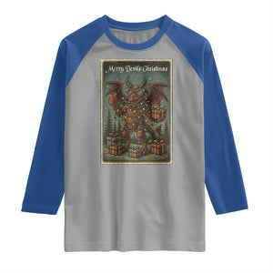 Jersey Devil Merry Devils Christmas Gift Raglan Shirt TS12 Sport Gray Royal Print Your Wear