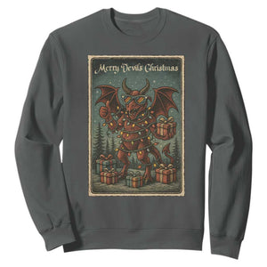 Jersey Devil Merry Devils Christmas Gift Sweatshirt TS12 Dark Heather Print Your Wear