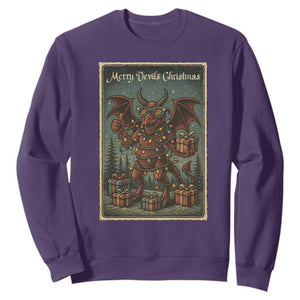 Jersey Devil Merry Devils Christmas Gift Sweatshirt TS12 Purple Print Your Wear