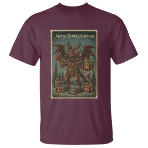 Jersey Devil Merry Devils Christmas Gift T Shirt TS12 Maroon Print Your Wear