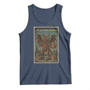 Jersey Devil Merry Devils Christmas Gift Tank Top TS12 Navy Print Your Wear